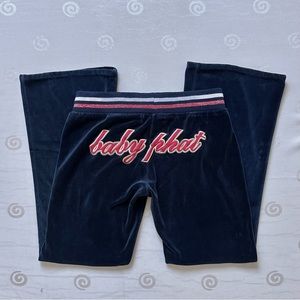 Vintage y2k Baby Phat baby velvet flare low waisted track suit bottoms small